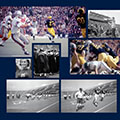 Page of pictures from University of Michigan football gift book WOLVERINE: A Photographic History of Michigan Football, Vol. 1